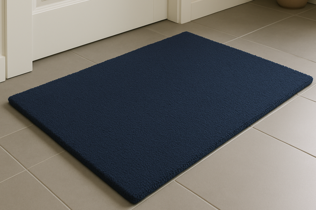 Kokosmat blauw, in situatie