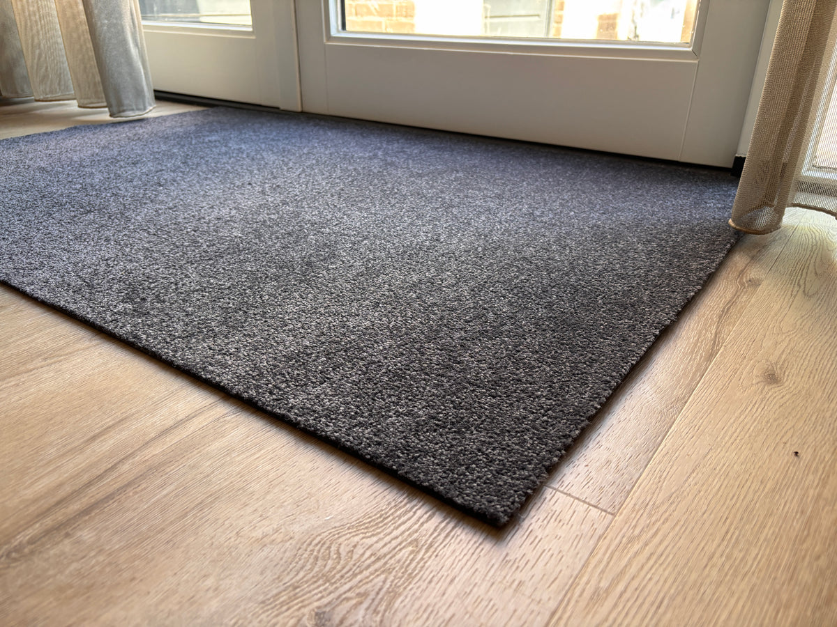 Schoonloopmat op maat Deluxe grijs, sfeerafbeelding