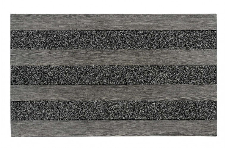 Deurmat Outdoor Wood grijs, productafbeelding