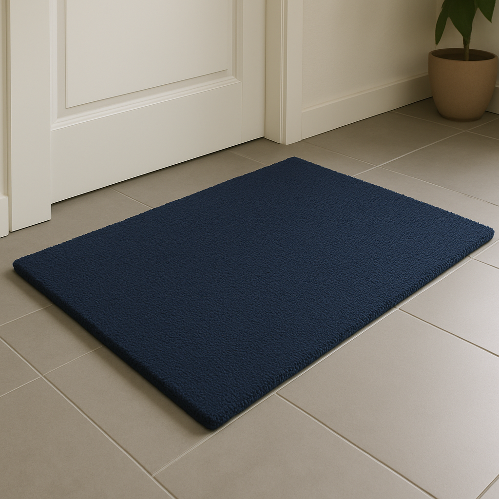 Kokosmat blauw, in situatie