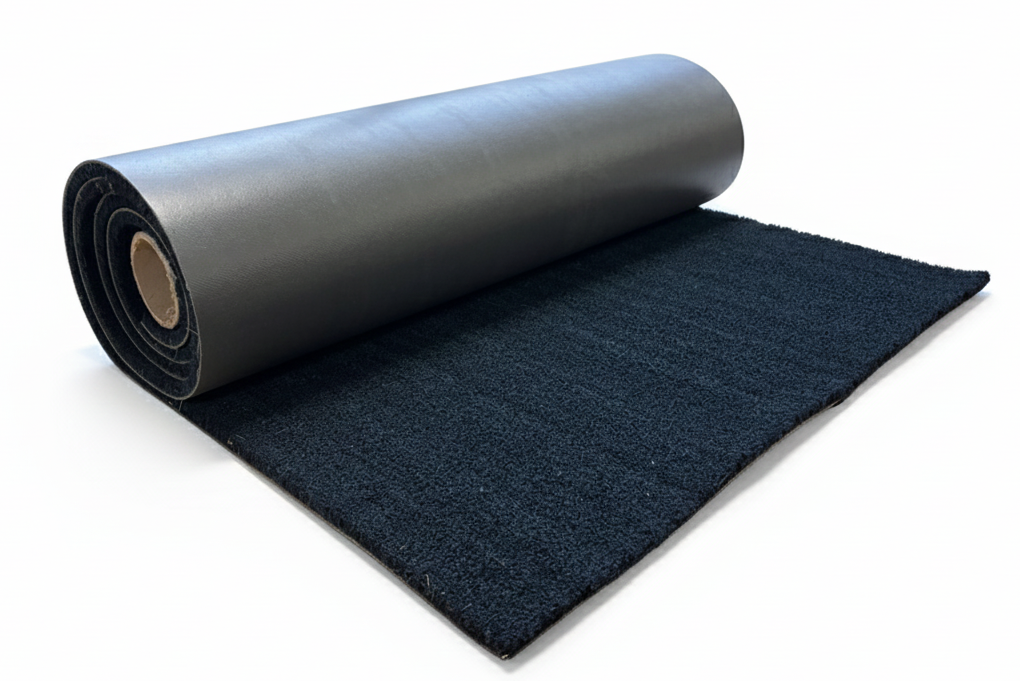 Kokosmat blauw op rol