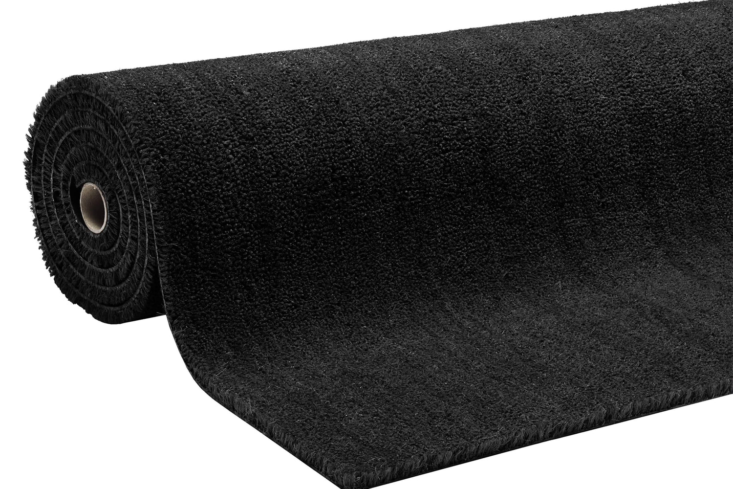 Kokosmat op maat zwart op rol