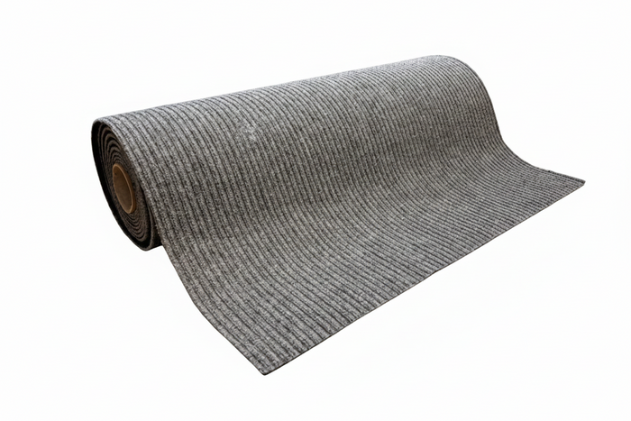 Ribmat grijs op rol