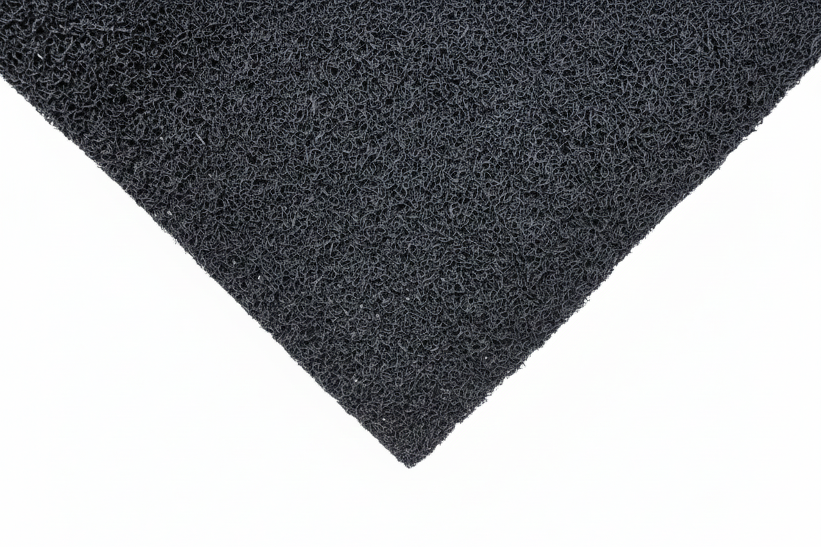 Spaghettimat donker grijs detail