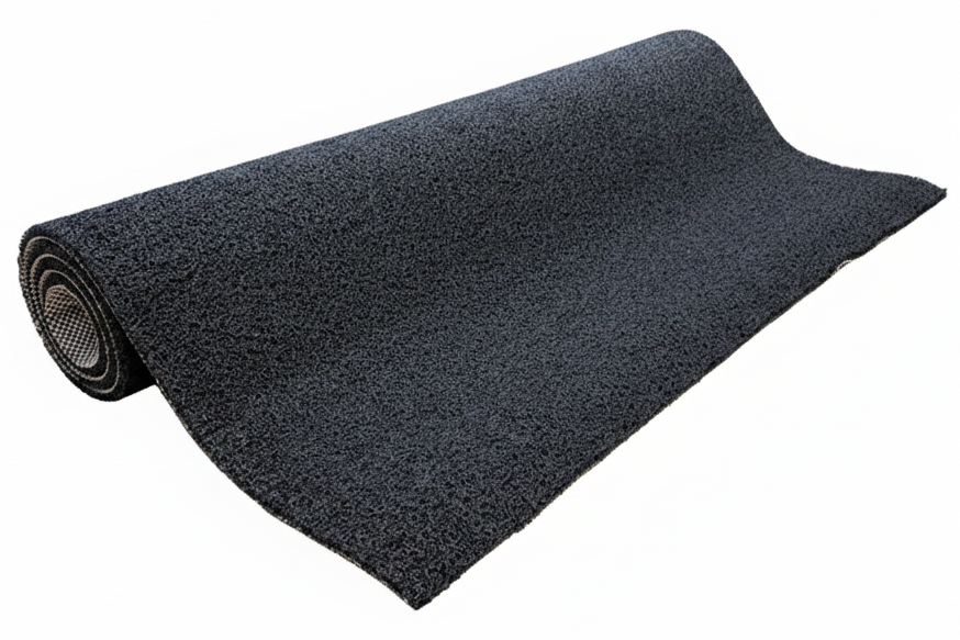 Spaghettimat donker grijs op rol
