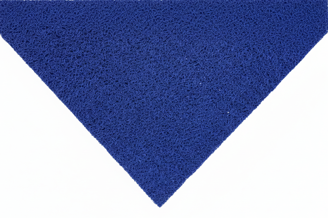 Spaghettimat op maat blauw detail