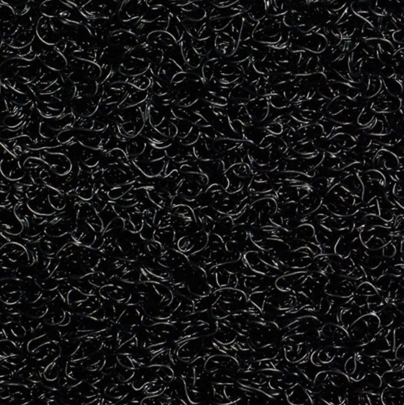 Spaghettimat zwart, detail