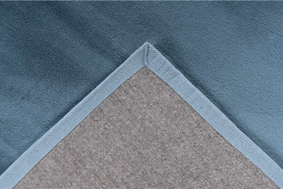 Vloerkleed Berlin pastel blauw onderkant