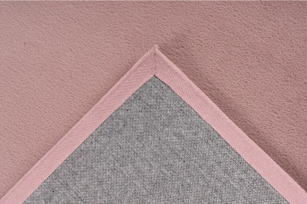 Vloerkleed Berlin pastel roze onderkant