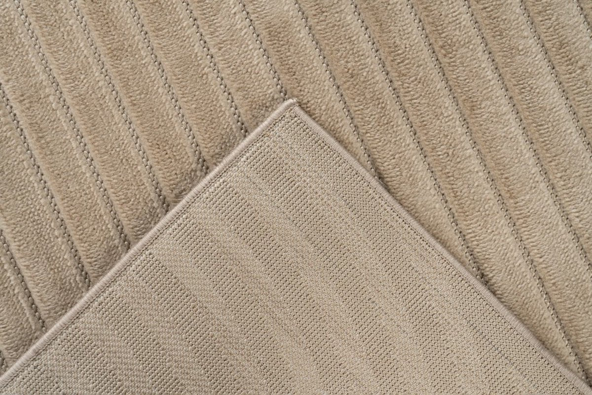 Vloerkleed Japandi beige, onderkant