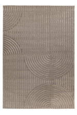 Vloerkleed Japandi taupe, bovenaanzicht